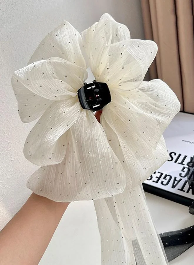 Take Two Dot Pattern Bow Claw Clip