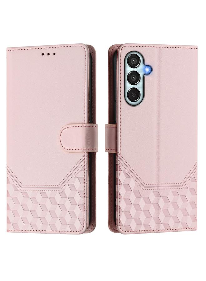 S-TOP Case For Samsung Galaxy M15 5G / F15 5G Honeycomb Embossing RFID Leather Phone Case - Image 2
