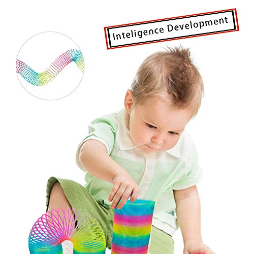 Vinciph Magic Giant Rainbow Coil Toy Jumbo Classic Multicolor Coil Spring Toy for Boys and Girls Birthday Christmas Party42 x 42 inch - Image 5