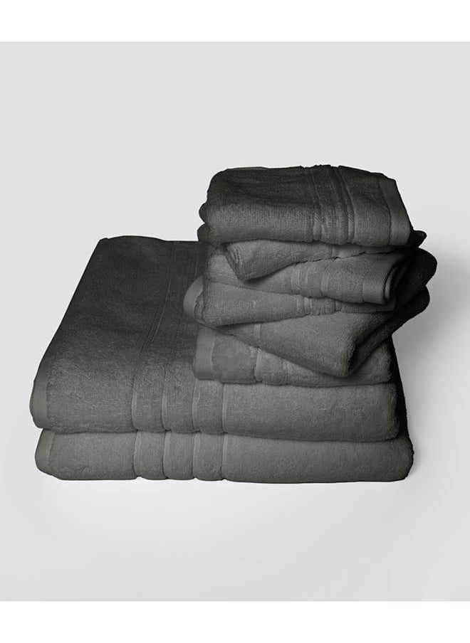 La'Marvel 8 Pieces Set by La'Marvel, Grey 600 GSM 100% Cotton Plux Towels  - Image 4