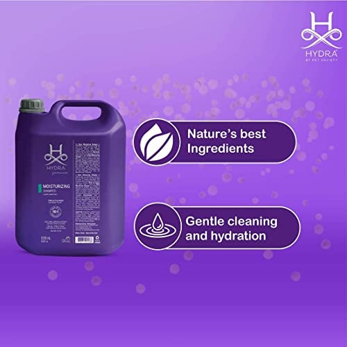 Hydra Groomer’s Moisturizing Shampoo for Dogs & Cats – 5L with Optical Brightener & Oatmeal | Professional-Grade Coat Care - Image 4