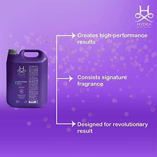 Hydra Groomer’s Moisturizing Shampoo for Dogs & Cats – 5L with Optical Brightener & Oatmeal | Professional-Grade Coat Care - Image 3
