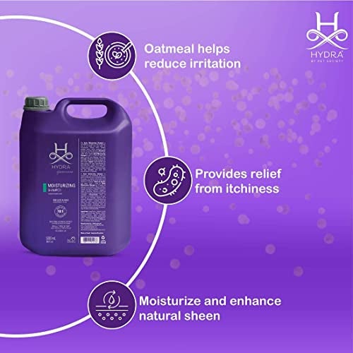Hydra Groomer’s Moisturizing Shampoo for Dogs & Cats – 5L with Optical Brightener & Oatmeal | Professional-Grade Coat Care - Image 2
