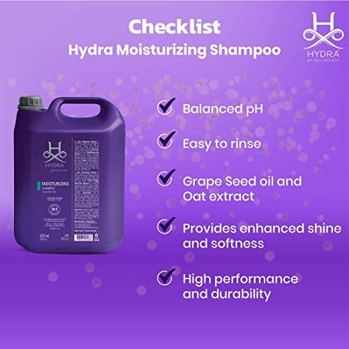 Hydra Groomer’s Moisturizing Shampoo for Dogs & Cats – 5L with Optical Brightener & Oatmeal | Professional-Grade Coat Care - Image 5