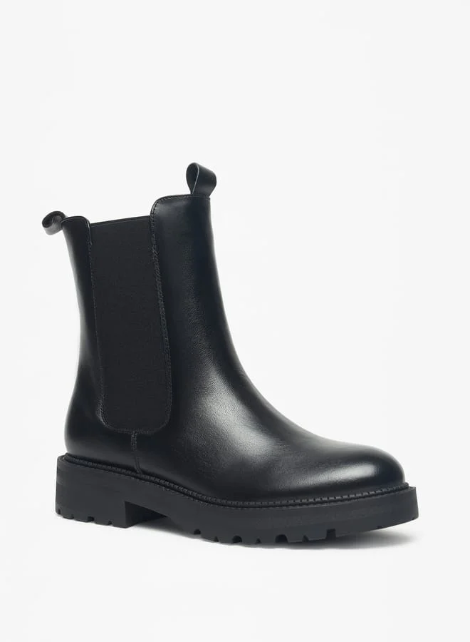 Celeste Womens Solid Boots with Zip Closure