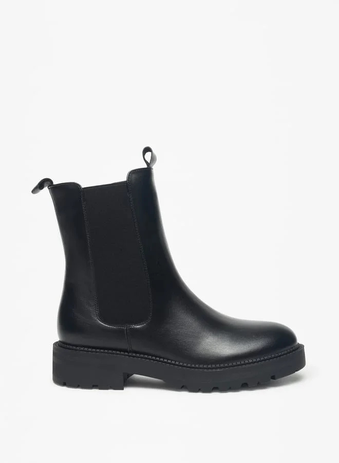 Celeste Womens Solid Boots with Zip Closure
