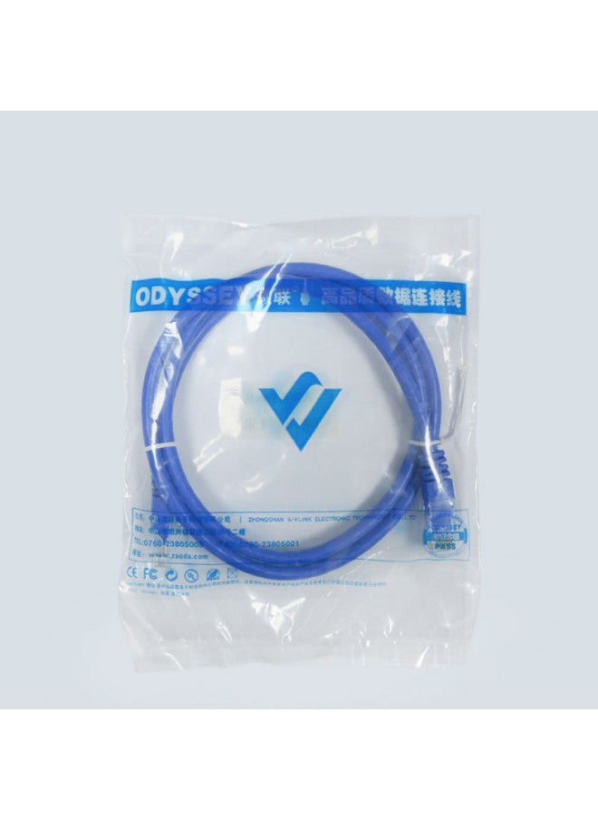 Generic Weak Current Engineering 24AWG Six-class Jumper Cat6 Oxygen-free Copper Gigabit Finished Network Cable Unshielded Network Cable-Color:Blue-Line Length:0.3 M  - Image 5