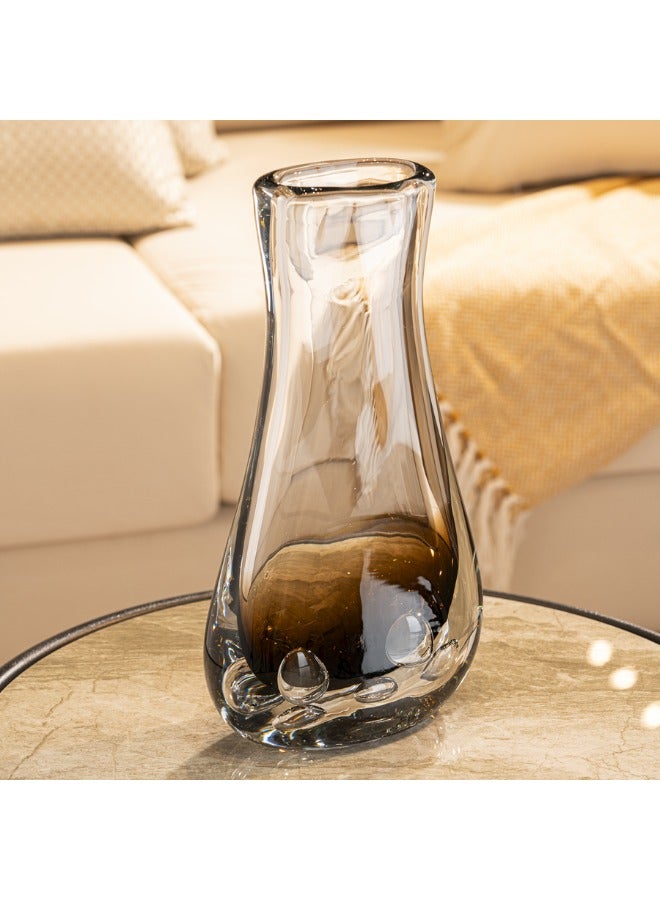 MAAC HOME MAAC Home Premium Brown Bubble Vase - Small Elegant Ceramic Vase for Home Décor - Modern Minimalist Design, Ideal for Living Room, Office, Foyer Table and Centerpiece Display - Image 2