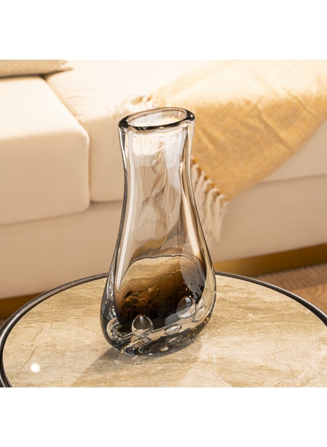 MAAC HOME MAAC Home Premium Brown Bubble Vase - Small Elegant Ceramic Vase for Home Décor - Modern Minimalist Design, Ideal for Living Room, Office, Foyer Table and Centerpiece Display - Image 1