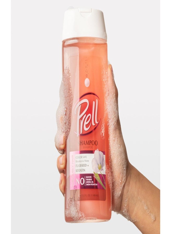 Prell Flaxseed + Keratin Color Safe Shampoo, Bounce & Shine for Curly Hair 13.5 fl.oz - Image 4