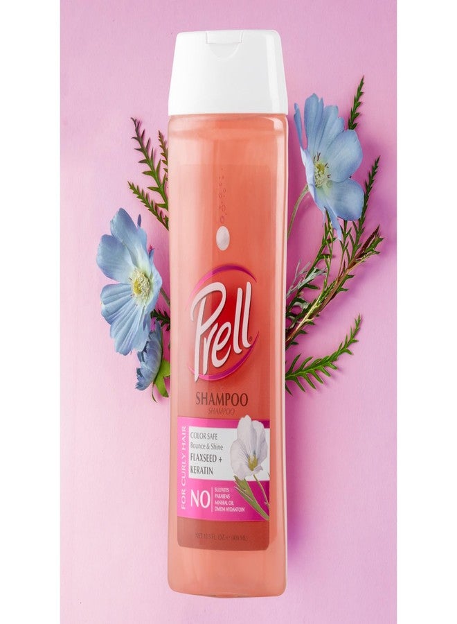 Prell Flaxseed + Keratin Color Safe Shampoo, Bounce & Shine for Curly Hair 13.5 fl.oz - Image 2