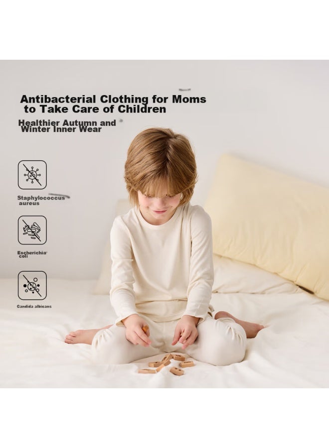 Junejunior Children's Thermal Underwear Set, Autumn And Winter, Boys And Girls, Lightweight Base Layer Sleepwear - Image 3