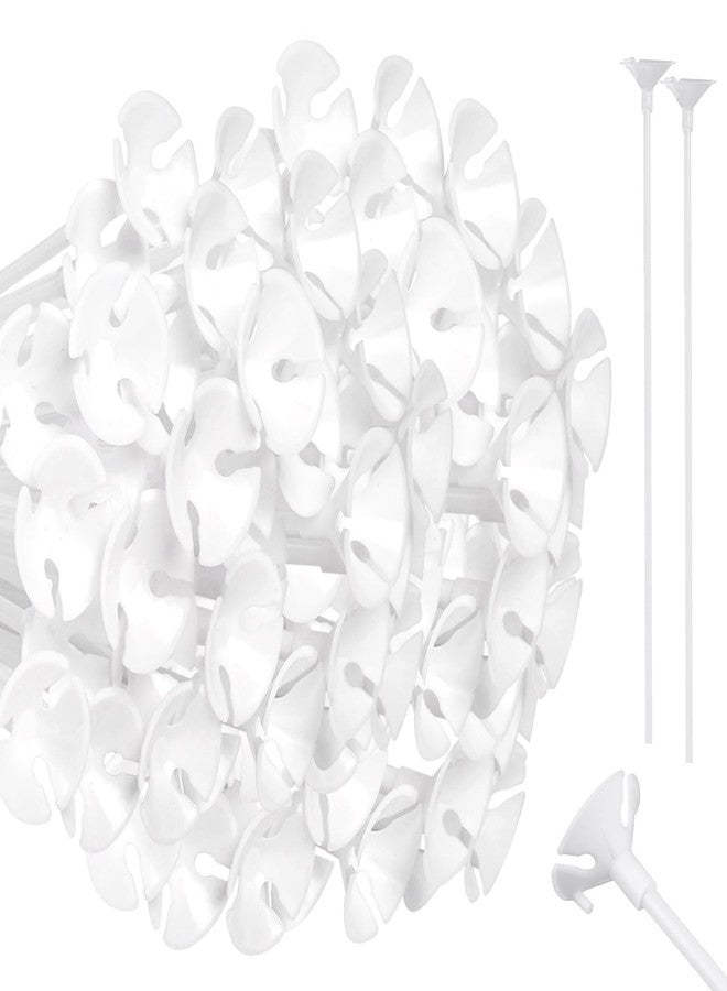 PP OPOUNT 320 PCS Balloon Sticks, 12.6 inches Plastic Balloons Sticks, Balloon Holders for Anniversary, Wedding, Birthday, Party Decoration, BalloonSticks with Bases, Balloon Sticks with Cups - Image 1