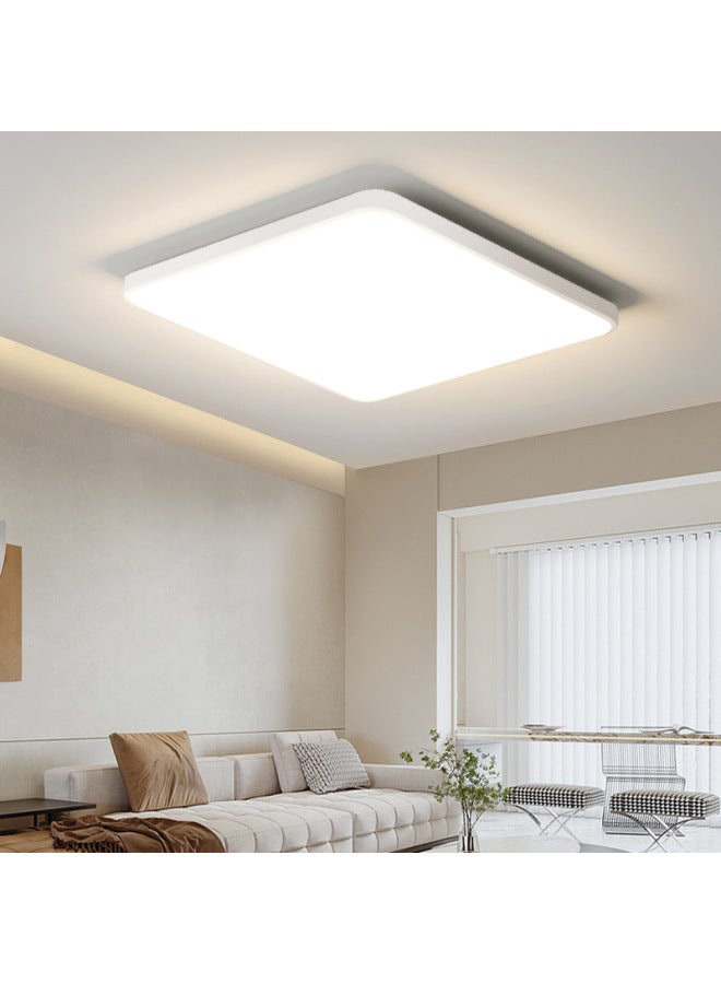 Loquat Led Ceiling Lamp Rectangular Living Room Main Lamp Ultra-thin Super Bright Headlight Modern Simple Atmospheric Lamps-Color: Square 60cm High Brightness White Light - Image 3