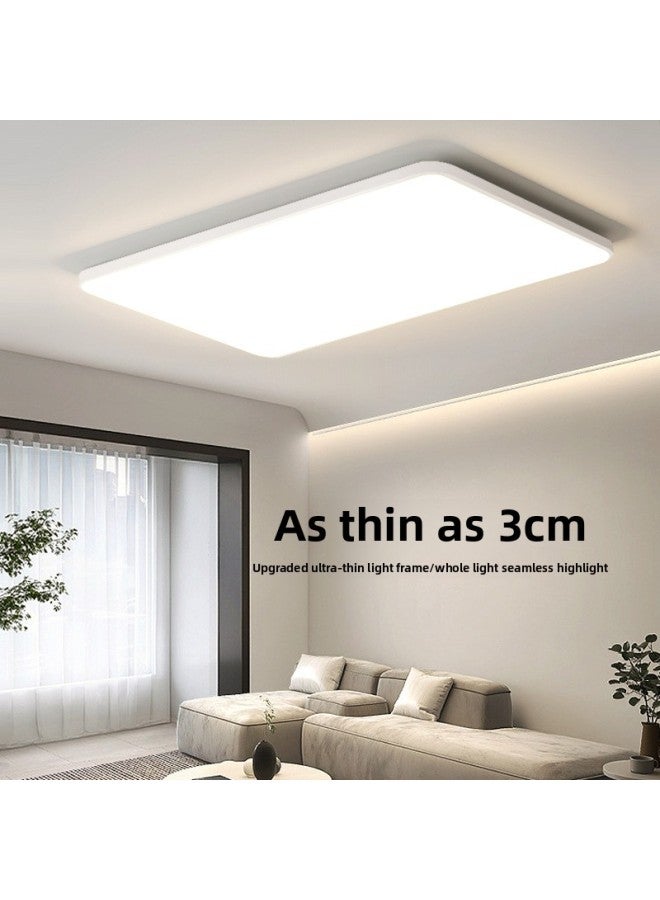 Loquat Led Ceiling Lamp Rectangular Living Room Main Lamp Ultra-thin Super Bright Headlight Modern Simple Atmospheric Lamps-Color: Square 60cm High Brightness White Light - Image 2