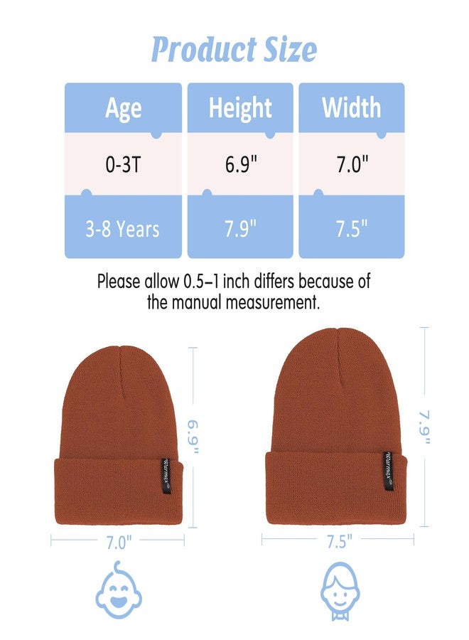 Zando Unisex Baby Beanie - Cute Kids Warm Soft Winter Hat for Baby Boy & Girl, Toddler to Newborn, Yellow, 3-8 Years - Image 5