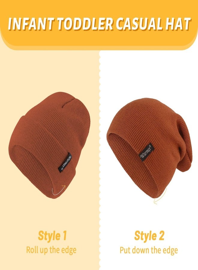 Zando Unisex Baby Beanie - Cute Kids Warm Soft Winter Hat for Baby Boy & Girl, Toddler to Newborn, Yellow, 3-8 Years - Image 3