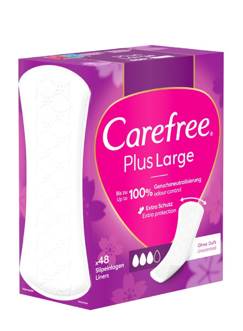 CAREFREE PLUS LARGE UNSCENTED 48'S