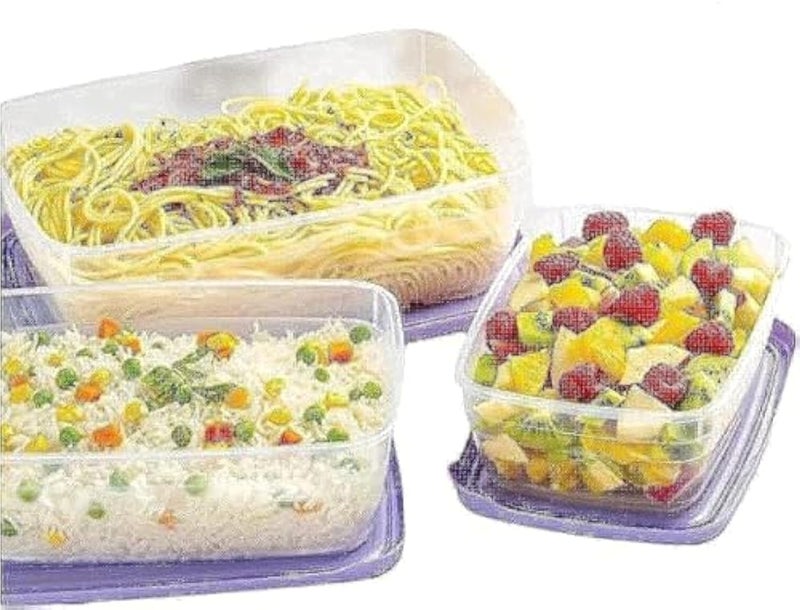Generic Microwave Boxes Meal Prep Containers, 3 Pack Plastic Storage Food Containers with Lids, Disposable Bento Box Reuse, Refrigerator Safe, Microwave, Dishwasher Safe (3.0, Rectangular, Clear)