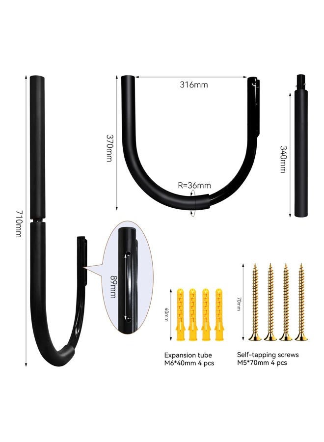 TWO STONES Surfboard Rack for Wall, Paddle Board Rack Storage for Ceiling/Wall, Heavy Duty Surfboard Wall Mount to Display SUPs, Paddleboards, Longboards, Indoor and Outdoor - Image 2