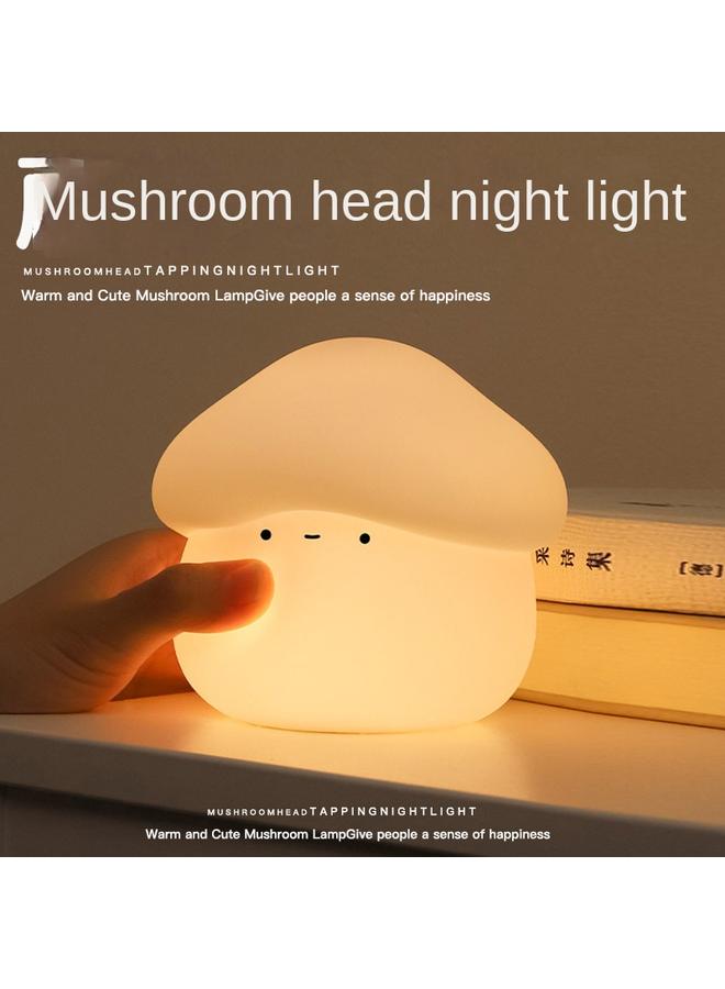 Bluejw The New Mushroom Head Silicone Lamp Can Be Timed Two Dimming Bedroom Bedside Baby Feeding Pat Eye Protection Night Light - Image 2