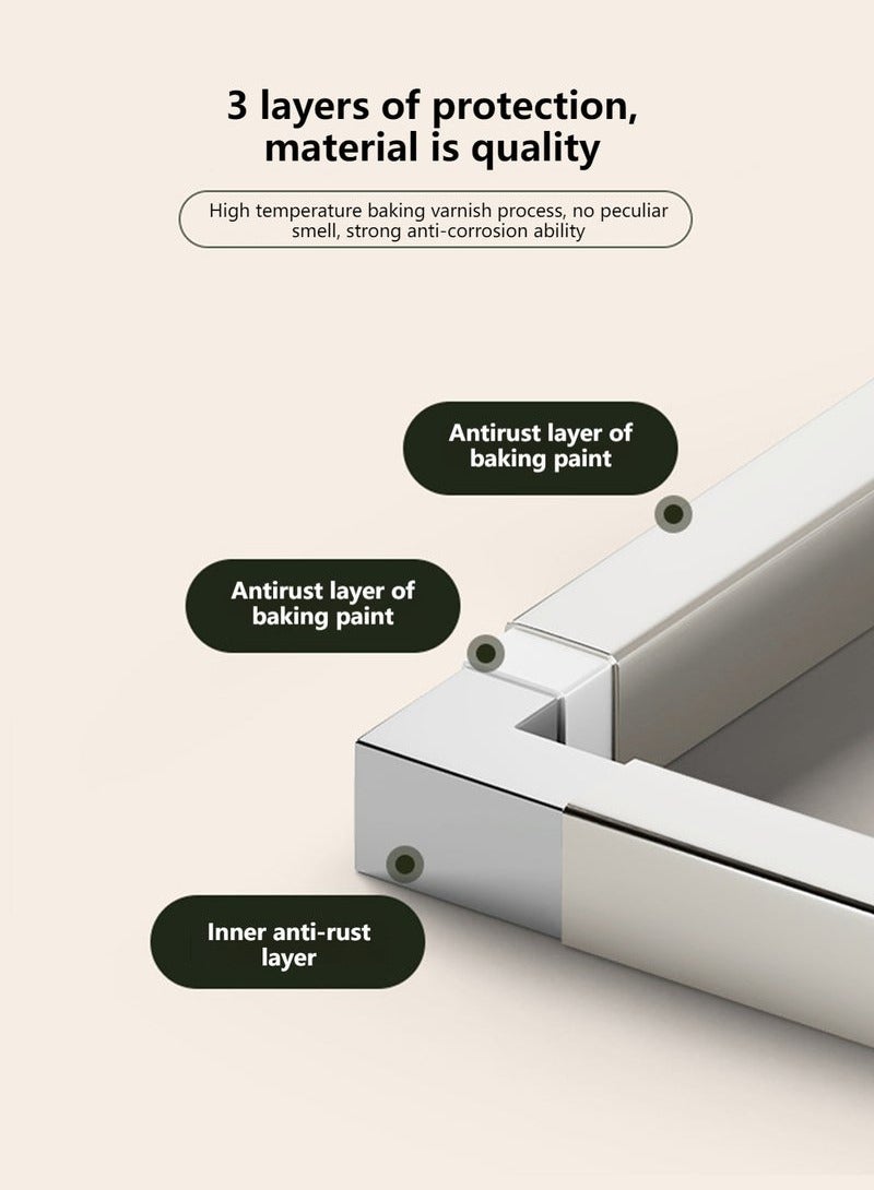 XiuWoo Flower Shape Side Table, Rock Coffee Table, Carbon Steel Bracket Bedside Table Small Accent Table for Couch Living Room Bedroom, White, Rock Slab Desktop - Image 4