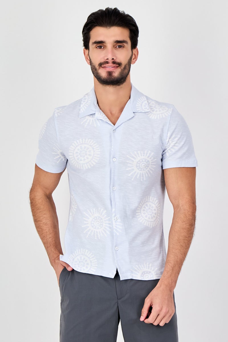 Celio Men Regular Fit Short Sleeve Allover Print Casual Shirt, Multicolor - Image 1