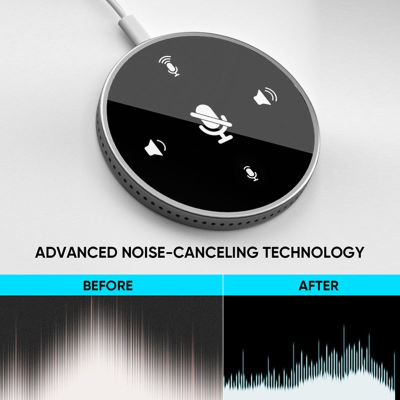 Desktop USB Conference Speakerphone Microphone Built-in Speaker 360° Omnidirectional PC Computer Condenser Mic with Mute Function Volume Adjustment Plug & Play Compatible with Windows Mac for PC Laptop Video Conference Recording Chatting Gaming Onlin - Image 5