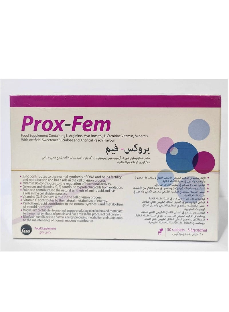 fas Prox-Fem Fertility & Ovulation Support Supplement for Women – 30 Sachets - Image 2