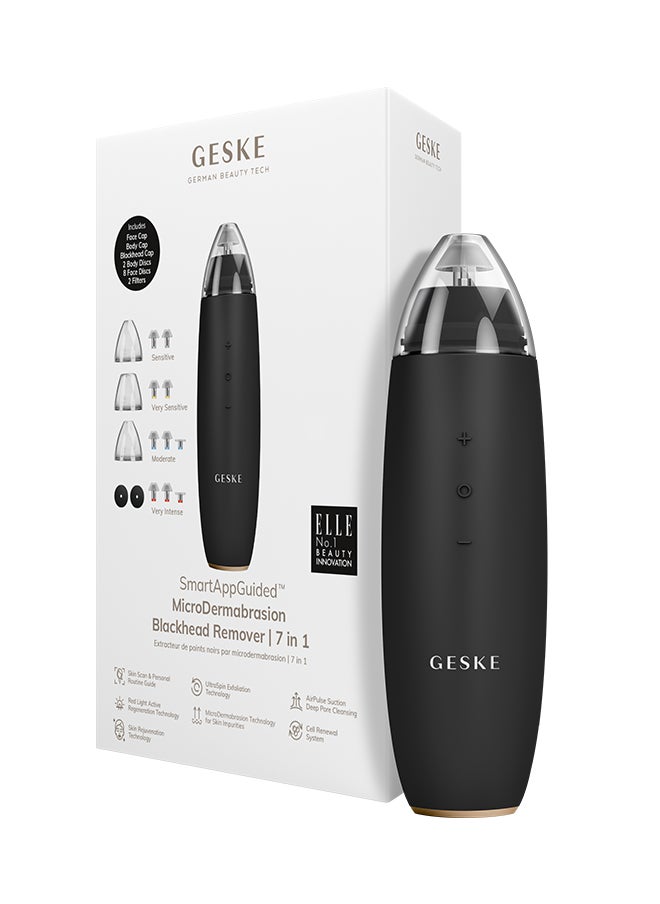 GESKE GESKE SmartAppGuided MicroDermabrasion Blackhead Remover | 7 in 1 | Blackhead Remover | Electric Pore Cleaner | Innovative Vacuum Cup | Beauty Tool | Skin Cleansing Device | Skincare Device  - Image 1