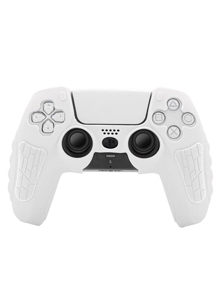 General PS5 Drive Silicone Case, PS5 Controller Cover Silicone Case, Anti-Slip and Sweat Resistant Case, PlayStation 5 Driver Accessories, Game Console Accessories (White)  - Image 1