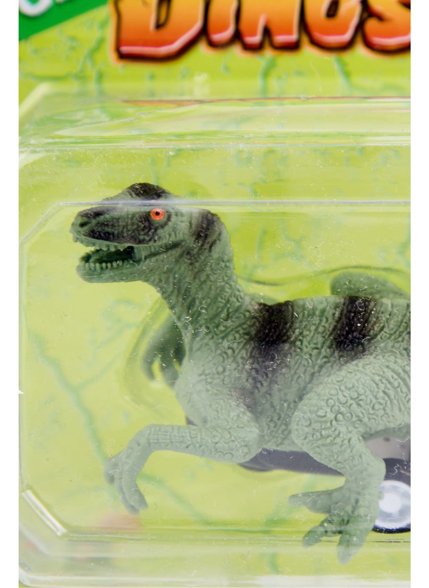 Happiness Express Pull Back Dinosaur Car, Light Olive  - Image 5