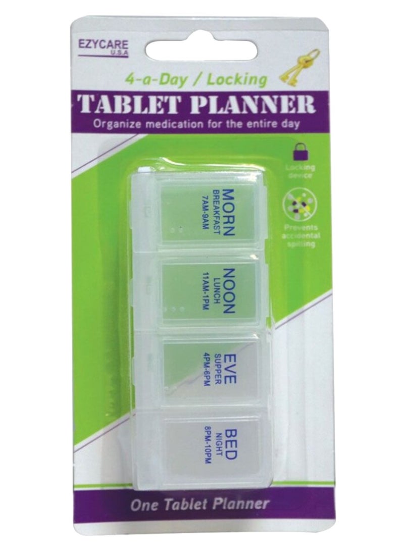 Ezycare 4-a Day/Locking One Tablet Planner