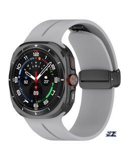 Magnetic Band Compatible with Samsung Galaxy Watch 7 Ultra 2024 Strap – Magnetic D-Buckle Replacement Band, No Gap Silicone Sports Strap for Samsung Galaxy Watch 7 Ultra – Stylish, Secure, and Comfortable Fit for Men & Women