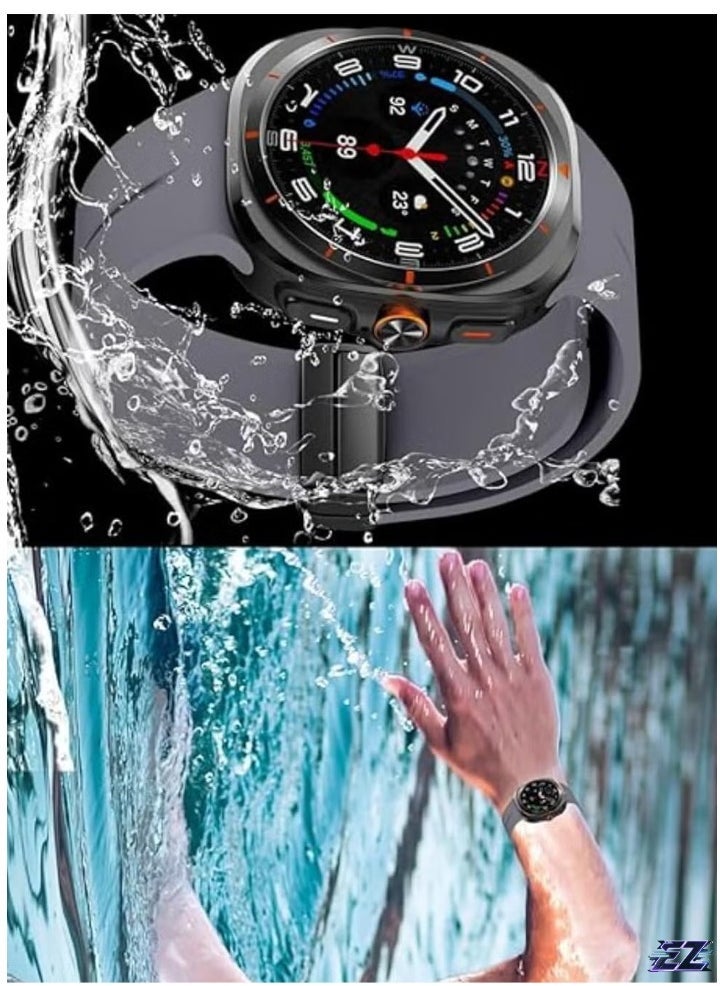 ELTRAZONE - Magnetic Band Compatible with Samsung Galaxy Watch 7 Ultra 2024 Strap – Magnetic D-Buckle Replacement Band, No Gap Silicone Sports Strap for Samsung Galaxy Watch 7 Ultra – Stylish, Secure, and Comfortable Fit for Men & Women - Image 1