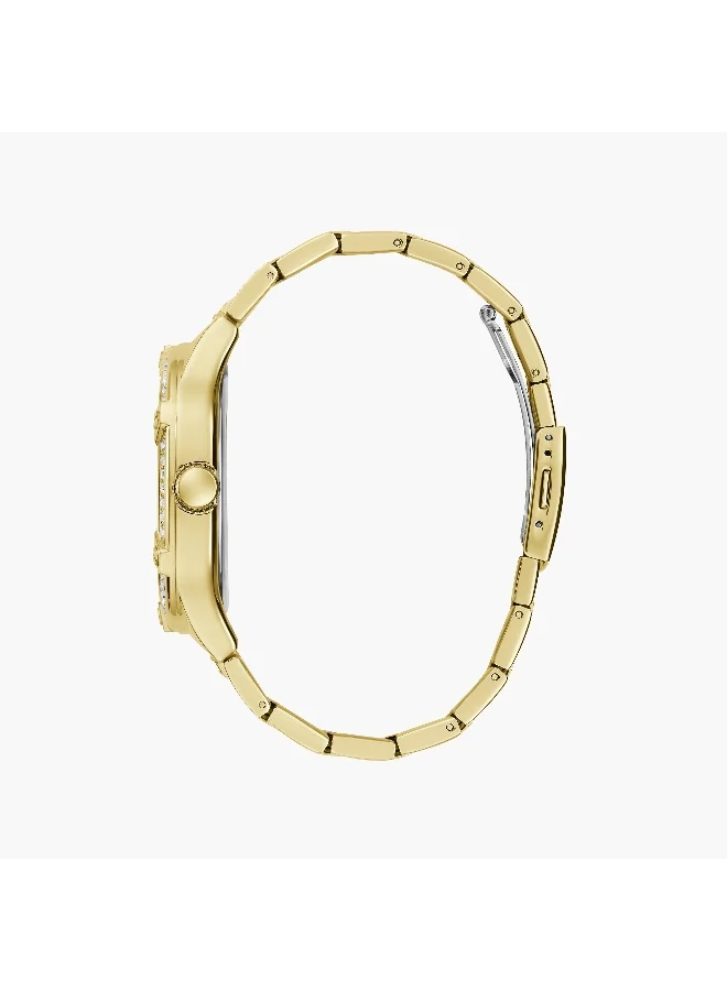 جس Gold Chronograph Watch for Men