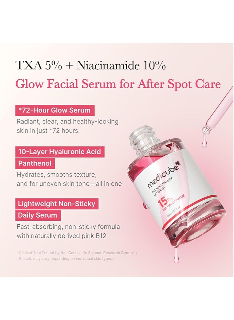 Medicube TXA+Niacinamide 15% Glow Facial Serum for After Spot Care | All-in-One Daily Korean Skincare | Uneven Skin Tone,Texture and Hydration Care | High-Potency Tranexamic Acid 5% | 1.01 fl.oz  - Image 2