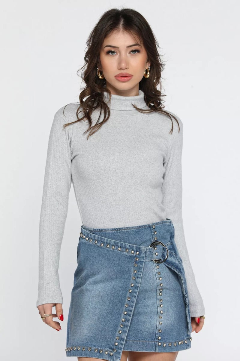 Gülseli Gulseli Turtleneck Ribbed Body Blouse - Image 3
