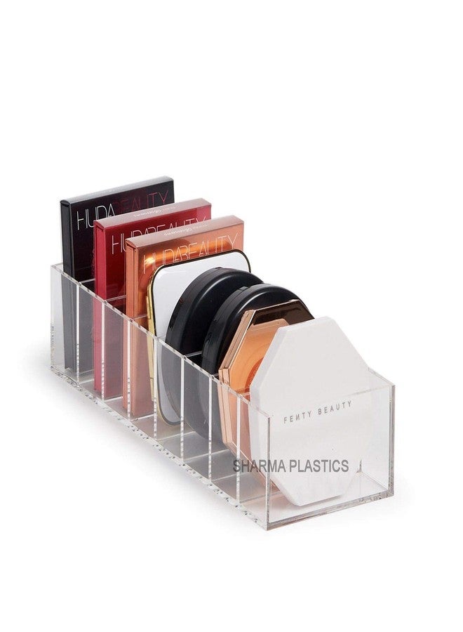 SHARMA PLASTICS Sleek Compact Holder makeup holder makeup organizer cosmetic bathroom organizer Made of Clear Acrylic size- 25 X 8.7 X 5 cm - Image 1