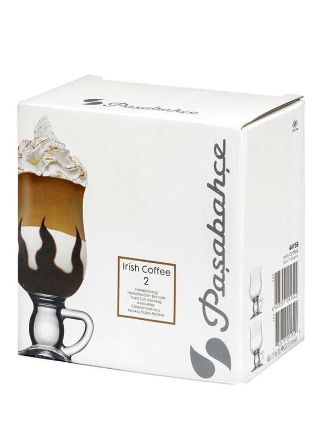بريميم كوب قهوة أيرلندي شفاف مكون من قطعتين - Image 2