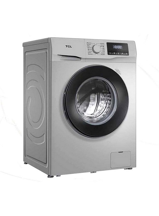 تي سي إل غسالة ملابس أوتوماتيكية تحميل أمامي سعة 8 كجم، 16 برنامج P608FLG معدني - Image 2