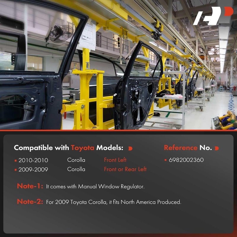 A-Premium Manual Window Regulator for Toyota Corolla - Image 3
