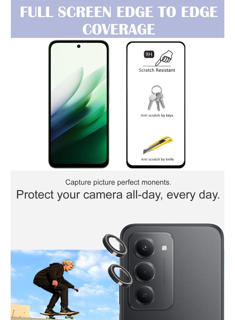 GMATE Redmi 15 5G - 2 in 1 Pack  Generic Glass Screen Protector  And Camera Lens Protector - Image 4