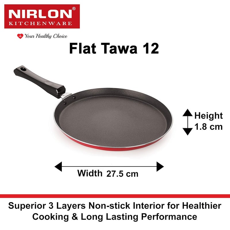 Nirlon Nirlon Non Stick Coated Heat Resistance Pfoa Free Aluminium Cookware Gift Set of 4 Pieces FT12_FP11_ST11_CS24  - Image 2