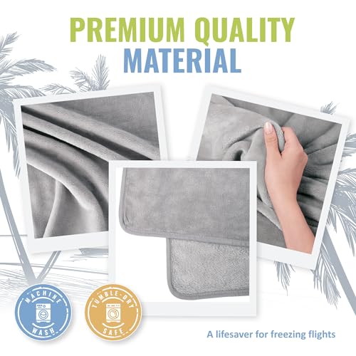 BOACAY Soft & Warm Travel Blanket for Airplane & Car - Long Flight Essential for Women, Men, Kids - Compact Pillow with Luggage Sleeve & Backpack Clip - Image 5
