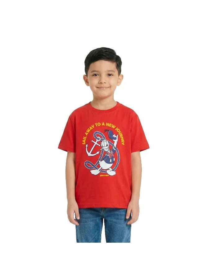 Disney  Disney Mickey Mouse & Donald Duck Toddler Boys Oversized Drop Shoulder T-Shirt (Pack of 2) for Kids | Best Price UAE