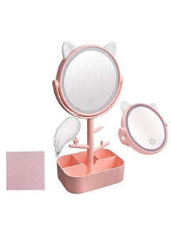 Vanity Mirror With Lights & Desk Mirror Lights Touchscreen Light Control Portable High Definition Cosmetic Lighted Up Mirror With Usb Port In 360 Degree Rotation(Pink) - pzsku/ZB04ADC9AF68568C9D75AZ/45/_/1707976434/ba6f91cb-0783-415a-9d8d-94ccdb101053