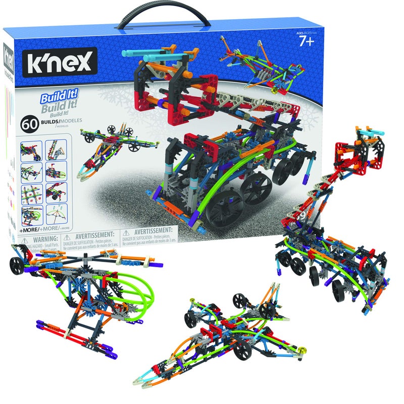 K'nex Intermediate 60 Model Building Set - 395 Parts - Ages 7 & Up - Creative Building Toy, Multicolor, includes K'NEX Parts and Pieces, Instruction Booklet, Medium - Image 1