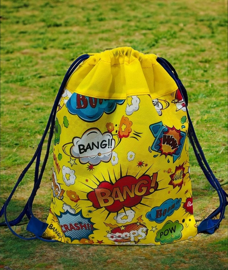 Demoda Drawstring Sack Bag (Set of 12) Birthday Return Gifts for All Age Group (Yellow) - Image 3