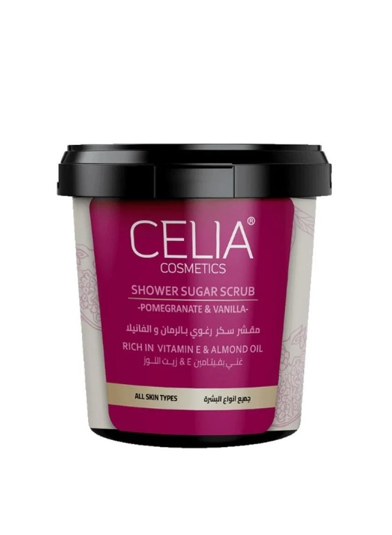 CELIA COSMETICS Shower scrub with pomegranate sugar and vanilla 600 grams
